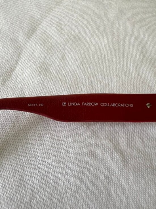 Linda Farrow X The Row 46C3 Womens Sunglasses Terracotta Red